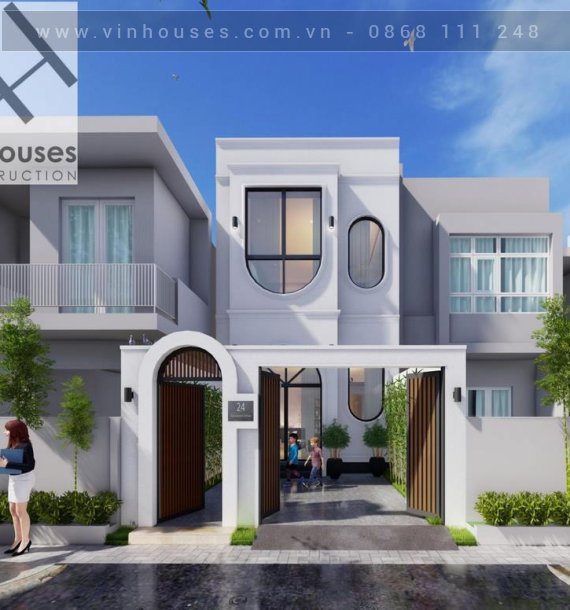 Mẫu nhà phố 1 trệt 1 lầu 84m2