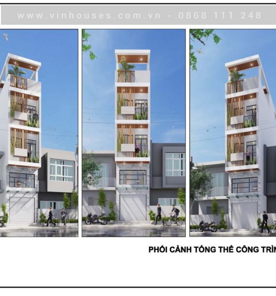 Mẫu thiết kế nhà phố 42,7m2 thoáng đãng, tràn ngập ánh sáng tự nhiên