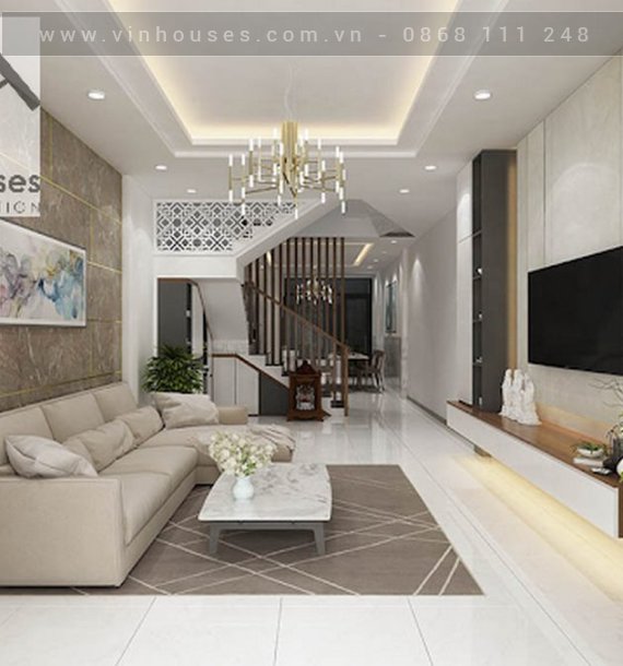 Mẫu nhà phố hiện đại 1 trệt 3 lầu 1 tum 62,13m2